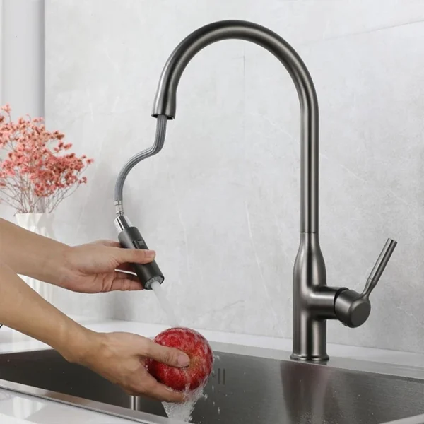 Kitchen Sink Faucets with Pull Down Sprayer - Image 4