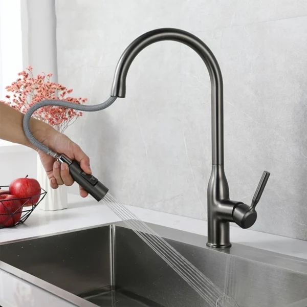 Kitchen Sink Faucets with Pull Down Sprayer - Image 5